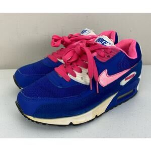 Women Nike Air Max 90 Hyper Cobalt Pink athletic shoes sneakers 345017-121, 6.5